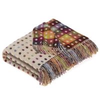 bronte Lambswool Multispot Beige throw e1596450039414