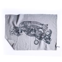 GeorgieLettersPic Linen Teatowel Dove Hare Prod