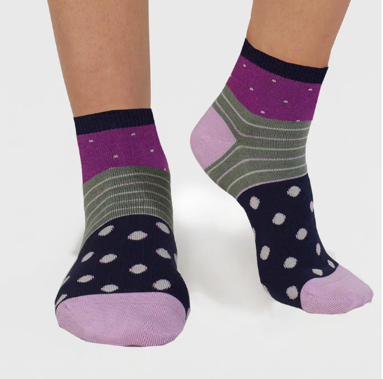 Rondell stripe , purple bamboo socks