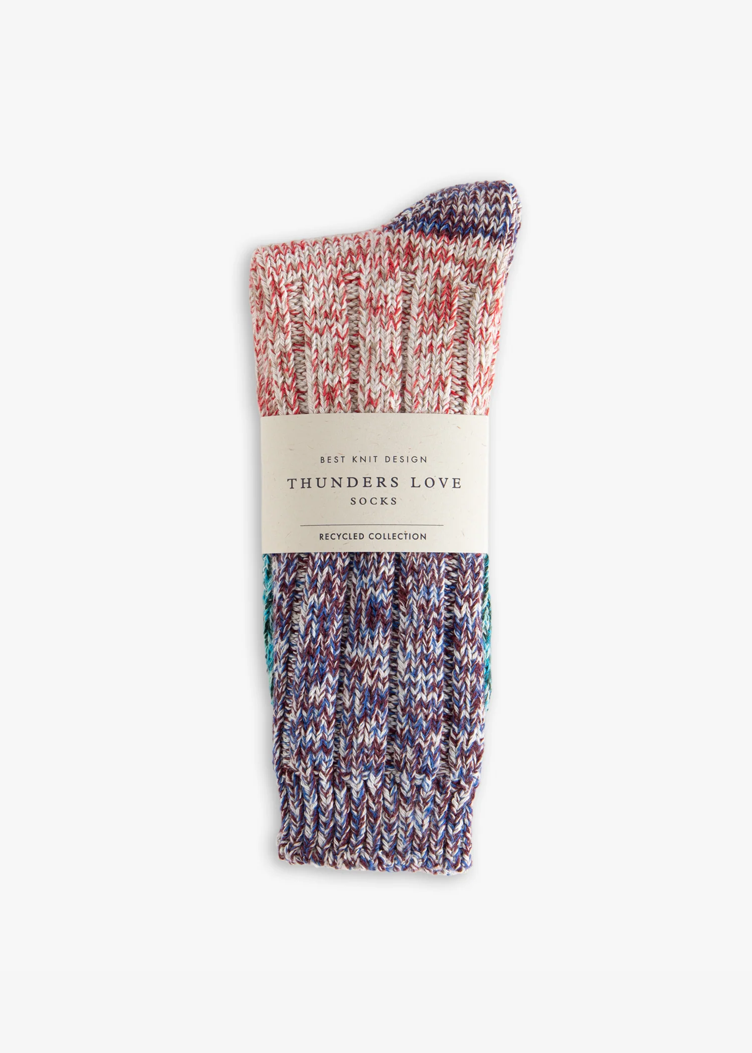 Purple & Blue Recycled Cotton Socks (Large)