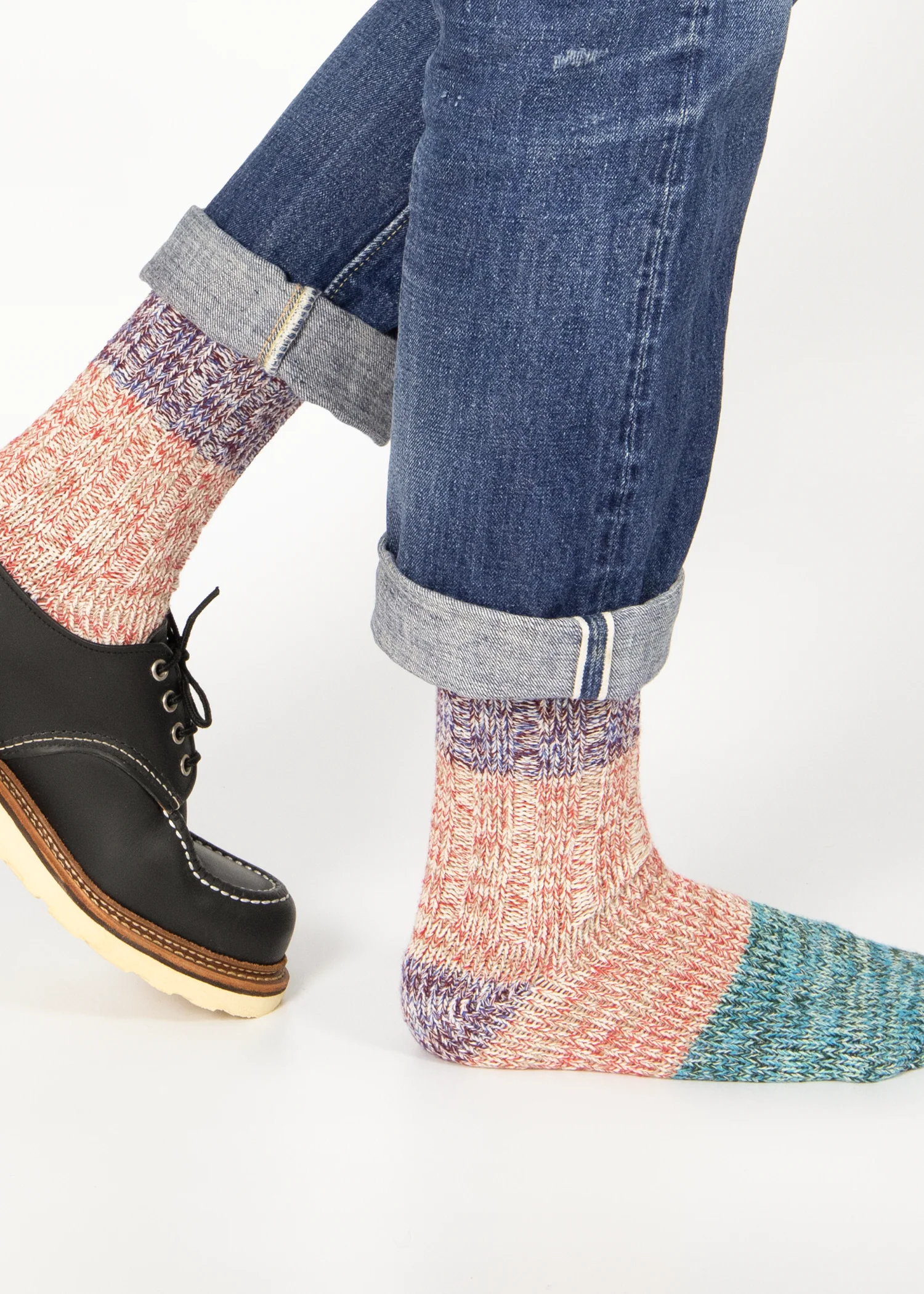 Purple & Blue Recycled Cotton Socks (Large)