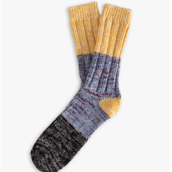 Charlie Yellow Recycled Cotton Socks (Large)
