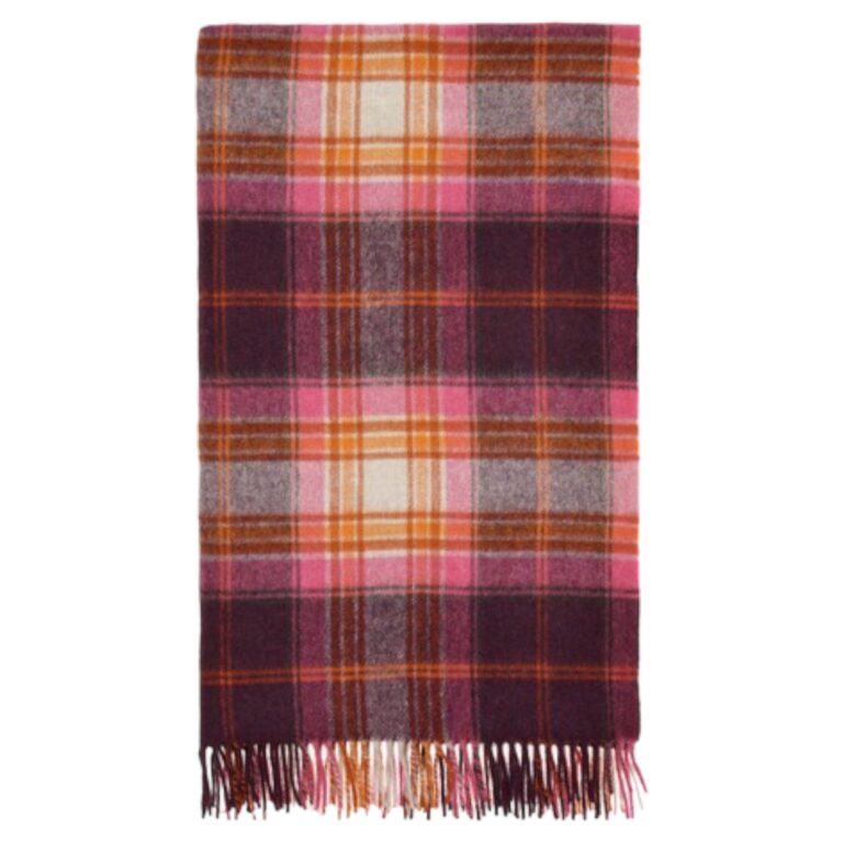 Winterton Burgundy Merino wool throw 