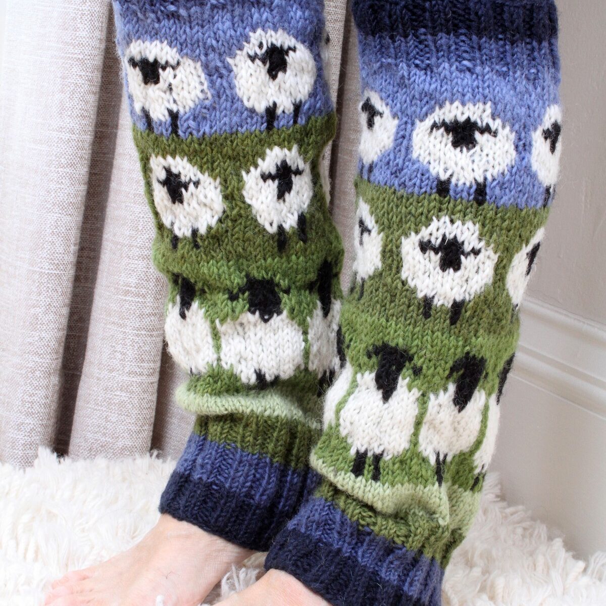 Faitrade woollen Sheep legwarners