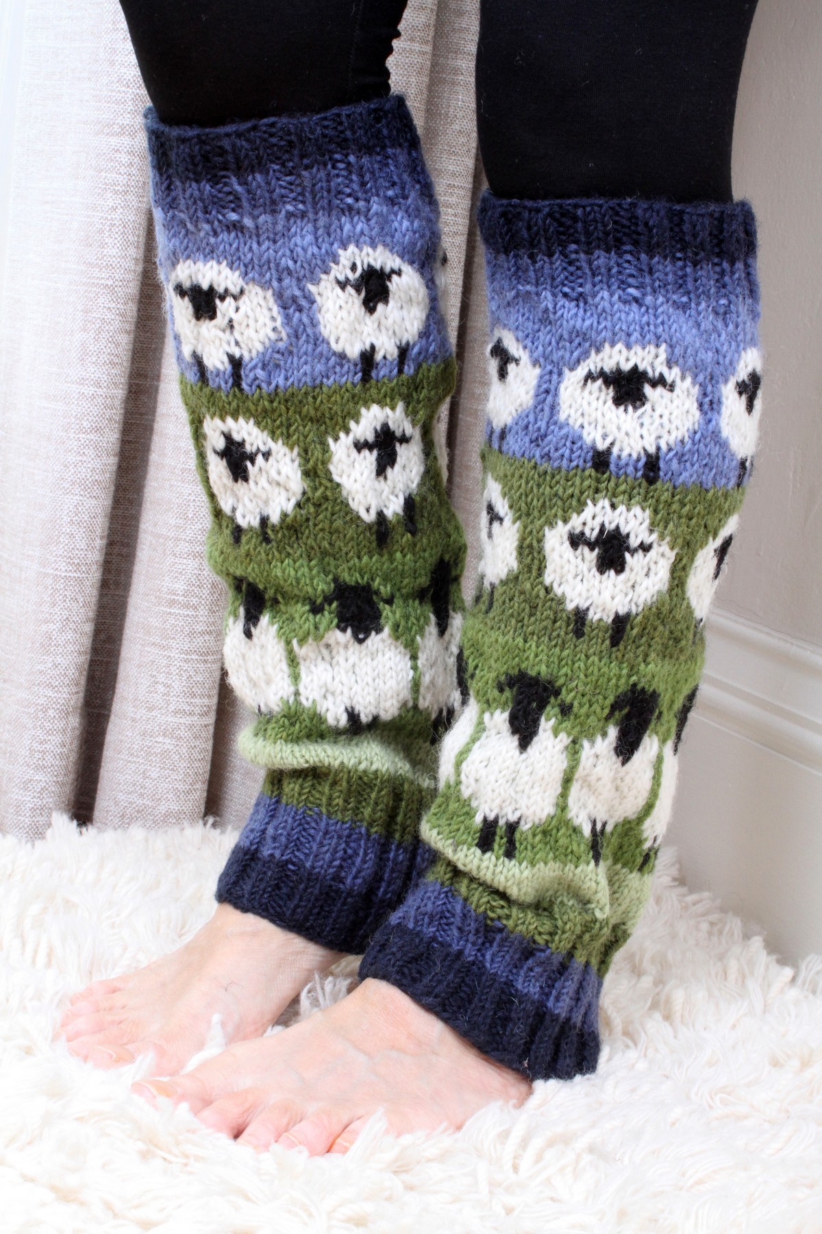Faitrade woollen Sheep legwarners