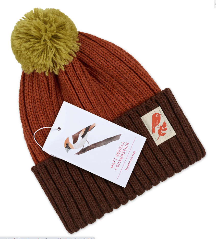 Merino Wool hwfinch bobble hat