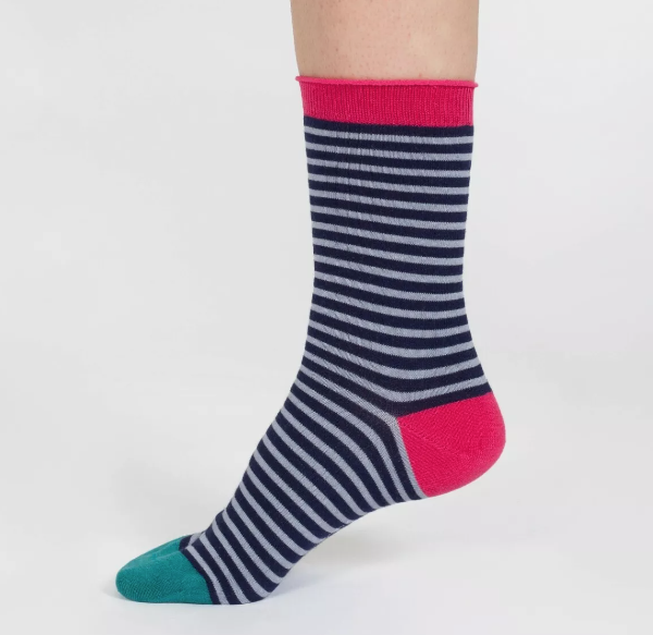 Striped bamboo sock thought