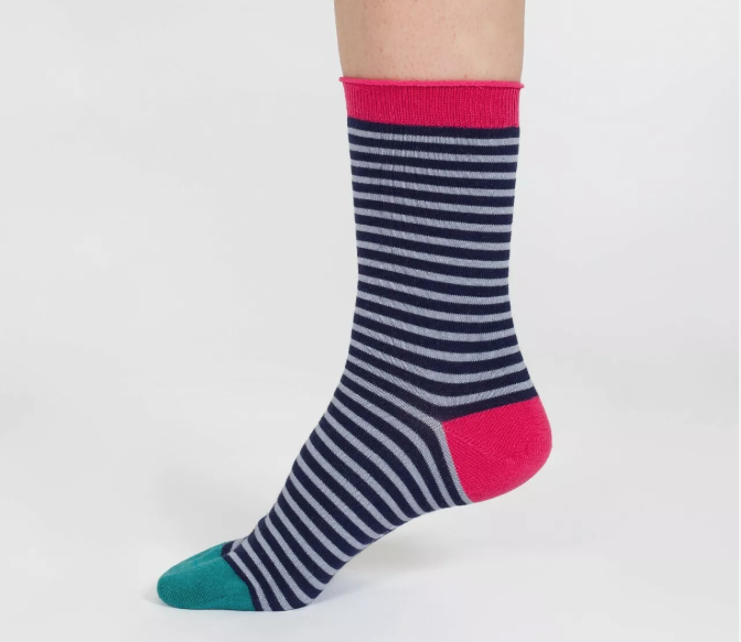 Striped bamboo sock thought