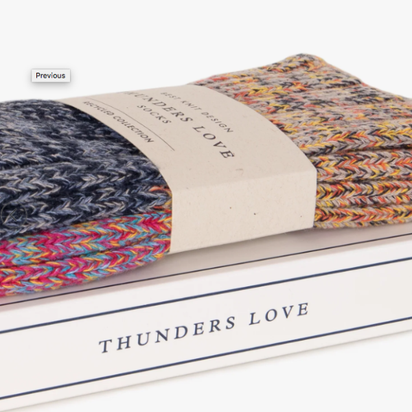 thunders love pink recycled cotton sock