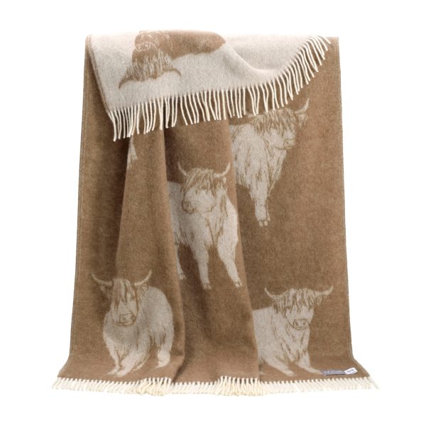 Highland Cow Pure Wool Throw