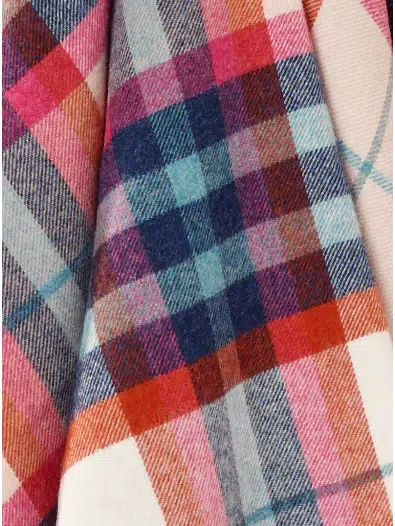 Falmouth Red/ Blue Pure Wool Throw