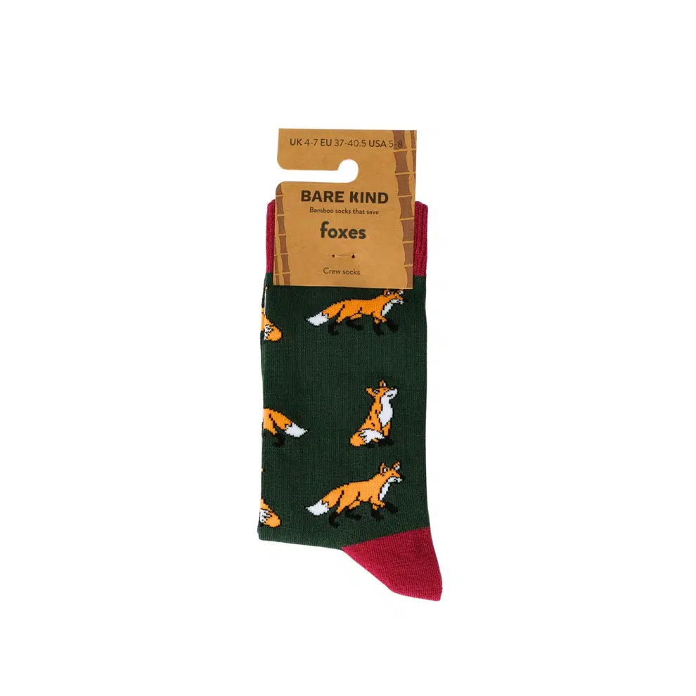 Save The Fox Bamboo Sock