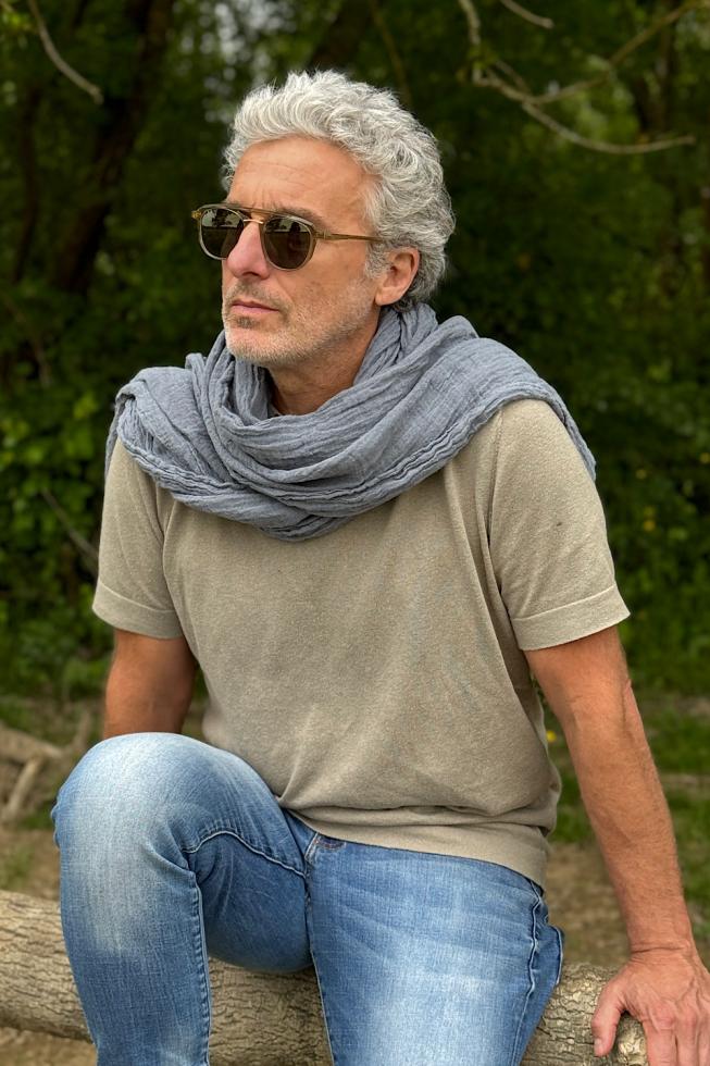 Hemp Scarf Blue