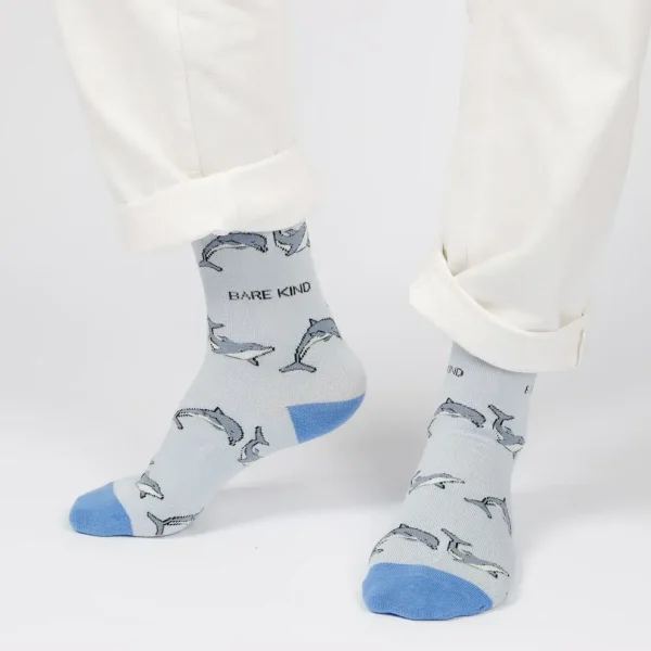 Save the Dolphin Bamboo Sock