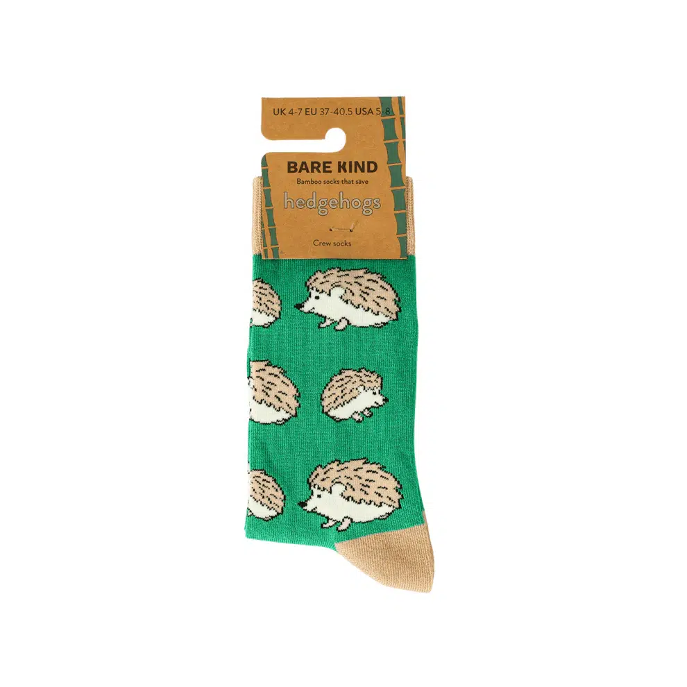 Save The Hedgehog Bamboo Sock