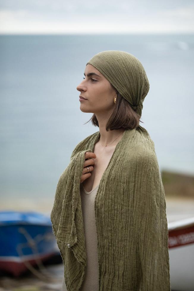 Hemp Scarf Khaki