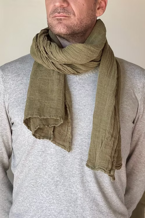 Hemp Scarf Khaki