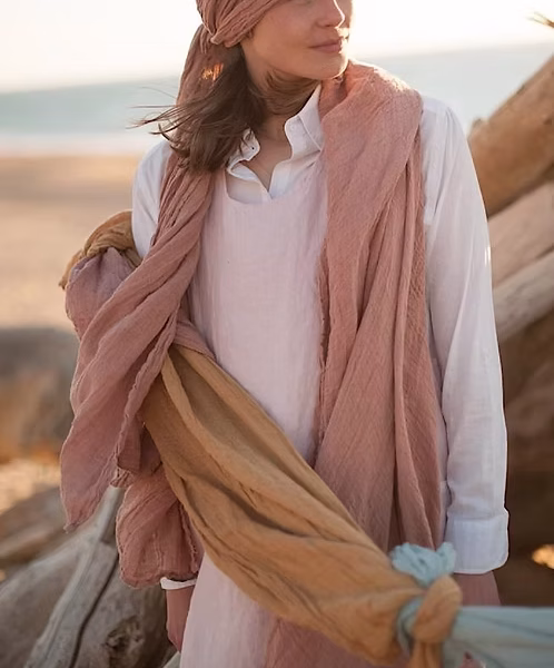 Hemp Scarf Rose